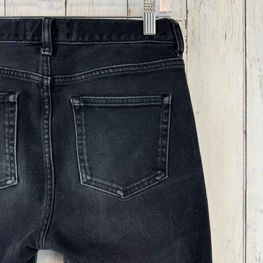 Everlane Black Coal Stretch High Rise Cigarette Crop Ankle Jeans Size 26 Regular - Picture 8 of 12